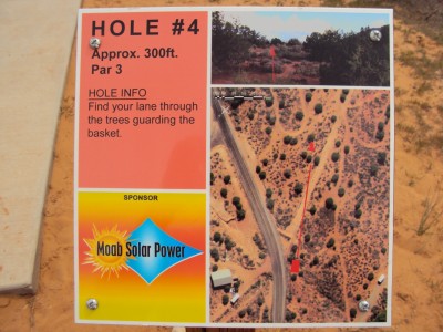 Old City Park, Main course, Hole 4 Hole sign