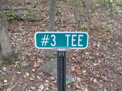 Little Creek Park, Main course, Hole 3 Hole sign