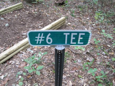 Little Creek Park, Main course, Hole 6 Hole sign