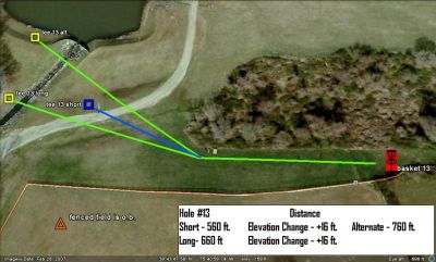 Carousel Park, Main course, Hole 13 Hole sign