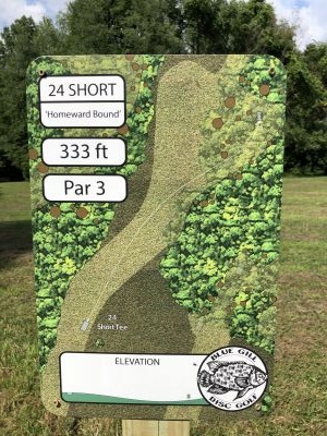 BlueGill, Main course, Hole 24 Hole sign