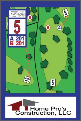 North Jasper Park, Main course, Hole 5 Hole sign