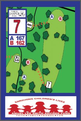 North Jasper Park, Main course, Hole 7 Hole sign