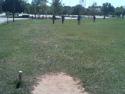 Baker High School, Baker High School, Hole 6 Hole sign