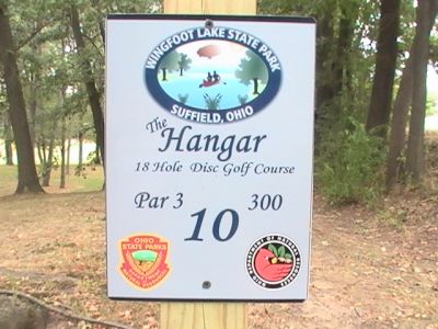 Wingfoot Lake State Park, Main course, Hole 10 Hole sign