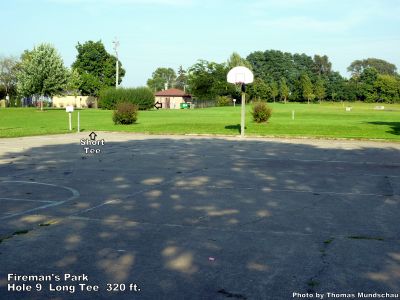 Fireman's Park, Main course, Hole 9 Long tee pad