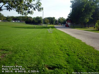 Fireman's Park, Main course, Hole 7 Long tee pad