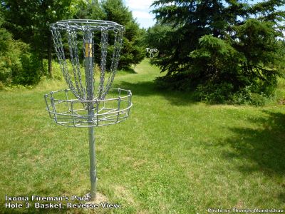 Ixonia Fireman's Park, Main course, Hole 3 Reverse (back up the fairway)