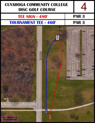 Cuyahoga Community College, Tri C West, Hole 4 Hole sign