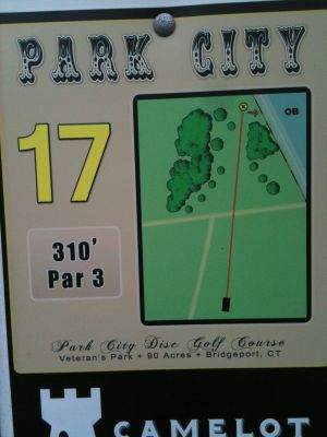 Veterans Memorial Park, Main course, Hole 17 Hole sign