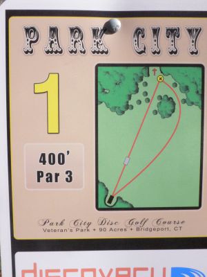 Veterans Memorial Park, Main course, Hole 1 Hole sign