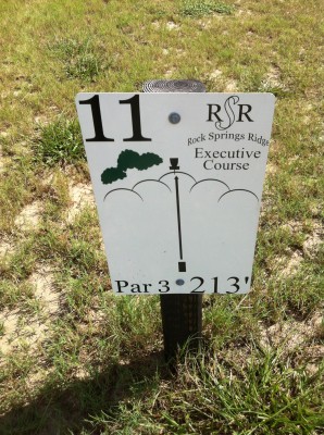 Rock Springs Ridge, Executive Course, Hole 11 Hole sign