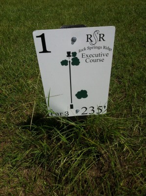 Rock Springs Ridge, Executive Course, Hole 1 Hole sign