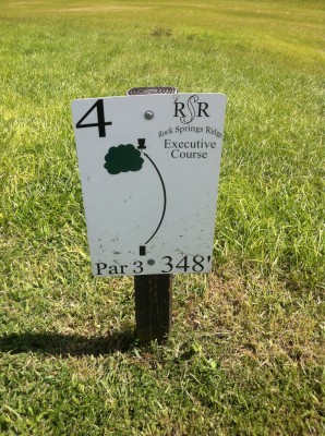 Rock Springs Ridge, Executive Course, Hole 4 Hole sign