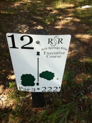 Rock Springs Ridge, Executive Course, Hole 12 Hole sign