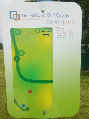 Northview Church, The Hill, Hole 14 Hole sign