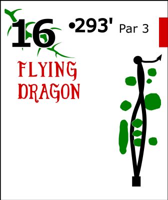 Flying Dragon, Main course, Hole 16 Hole sign