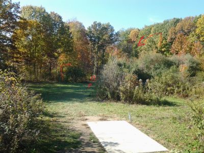 Vicksburg Recreation Area, Main course, Hole 8 Short tee pad