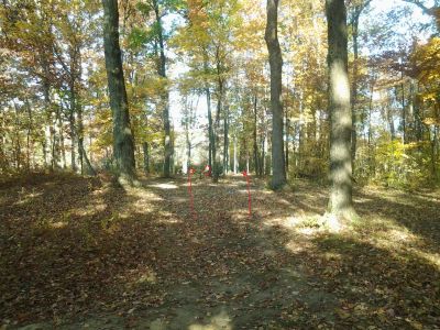 Vicksburg Recreation Area, Main course, Hole 4 Short tee pad