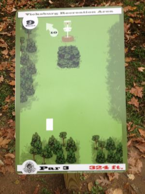 Vicksburg Recreation Area, Main course, Hole 9 Hole sign