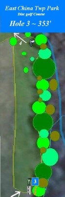 Mike Campbell ll Memorial DGC, Main course, Hole 3 Hole sign