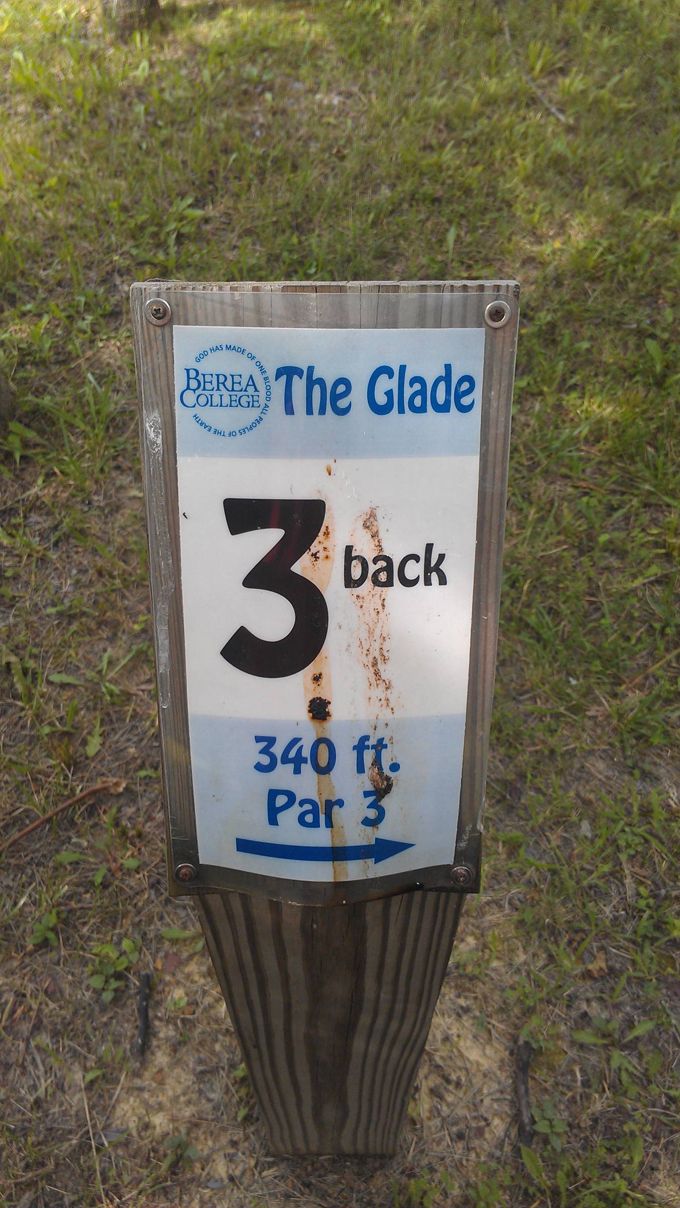 Hole 3 • Berea College Glade (Berea KY) Disc Golf Courses Disc
