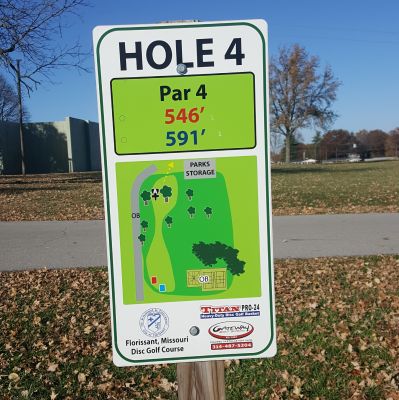 Dunegant Park, Main course, Hole 4 Hole sign