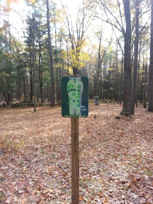 Woodland Valley, Black Bear, Hole 9 Hole sign