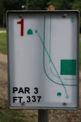 Centerville Mills Park, Main course, Hole 1 Hole sign