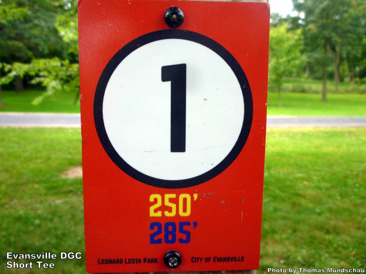 Hole 1 • Evansville DGC (Evansville, WI) Disc Golf Courses Disc