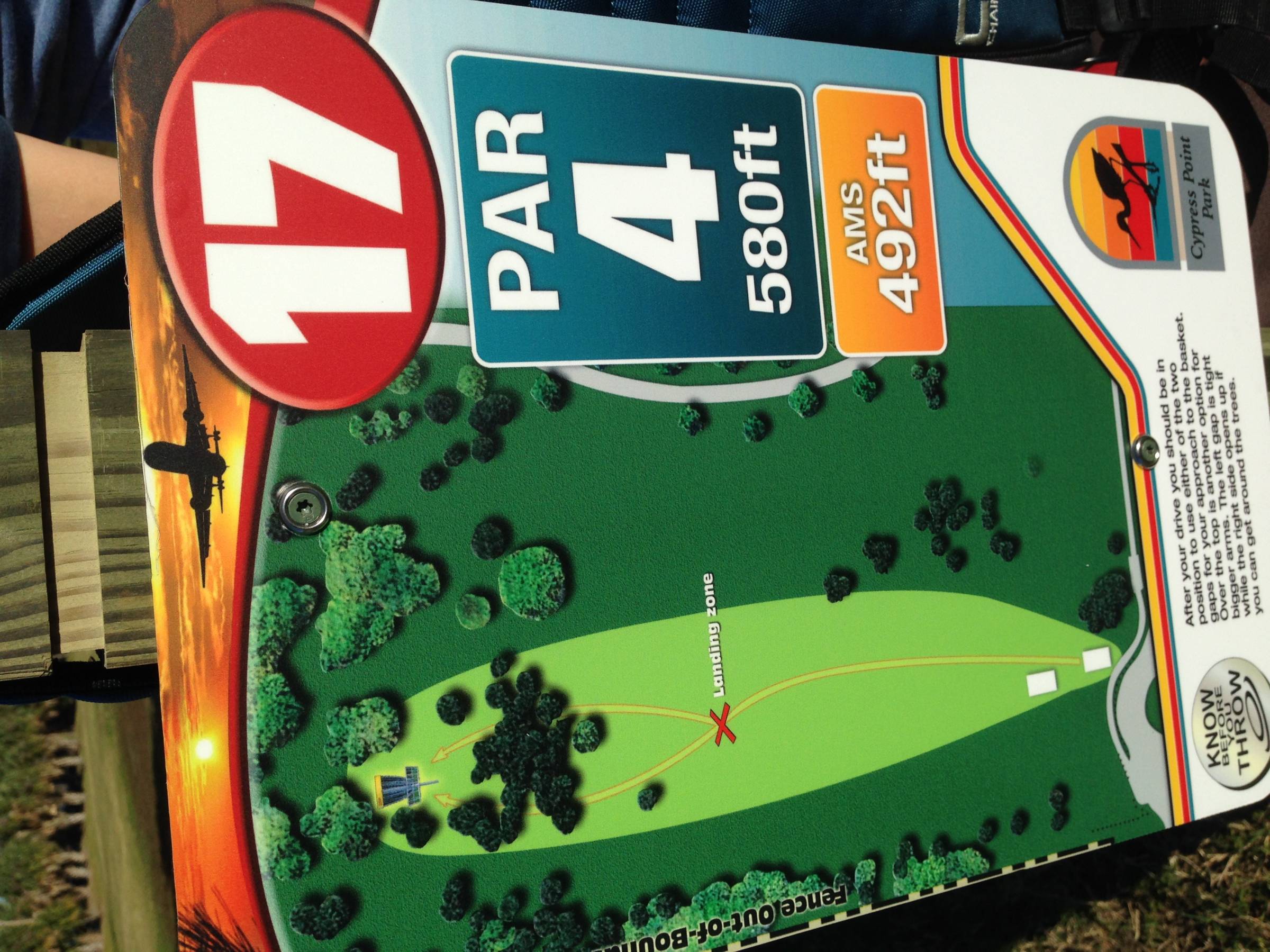 Hole 17 • Cypress Point Park (Tampa, FL) Disc Golf Courses Disc