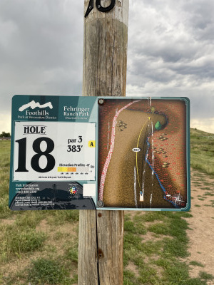 Fehringer Ranch, Main course, Hole 18 Hole sign