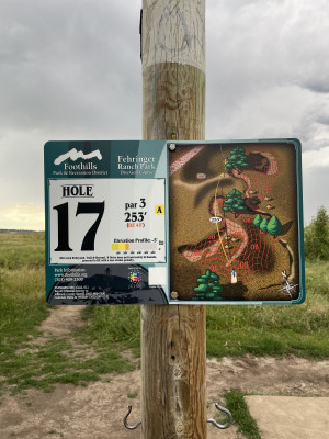 Fehringer Ranch, Main course, Hole 17 Hole sign