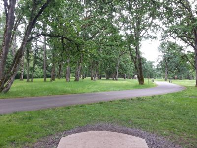 Champoeg State Park, Old Oak Grove, Hole 16 Tee pad