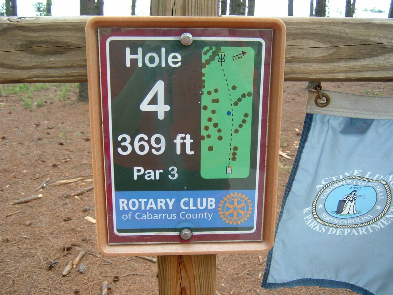 Hole 4 • Frank Liske Park (Concord, NC) Disc Golf Courses Disc Golf