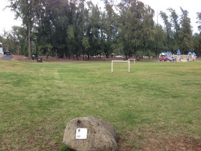 Bellows Field Beach DGC, Main course, Hole 8 Tee pad