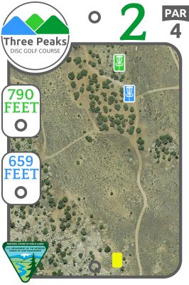 Three Peaks Recreation Area, Three Peaks, Hole 2 Hole sign