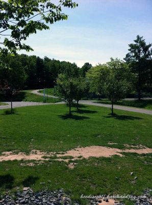 HCC Disc Golf Course, Main course, Hole 1 Tee pad