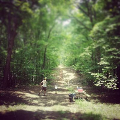 Lake Claiborne State Park, Whitetail, Hole 16 Tee pad