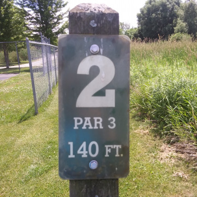 Woolley Park, Main course, Hole 2 Hole sign