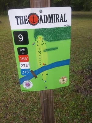 The Admiral, Main course, Hole 9 Hole sign