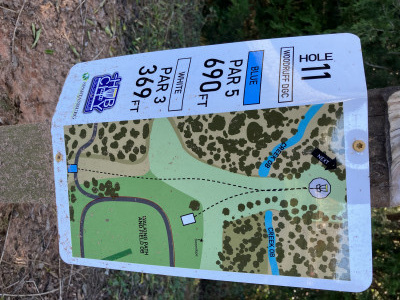 Woodruff Leisure Center, Main course, Hole 11 Hole sign