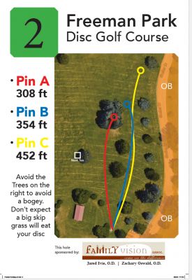 Freeman Park, Main course, Hole 2 Hole sign