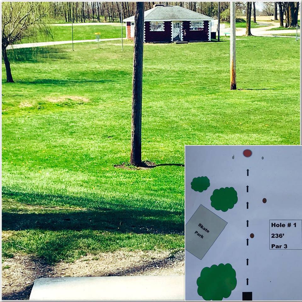 Hole 1 • Akron Community DGC (Akron, IN) Disc Golf Courses Disc