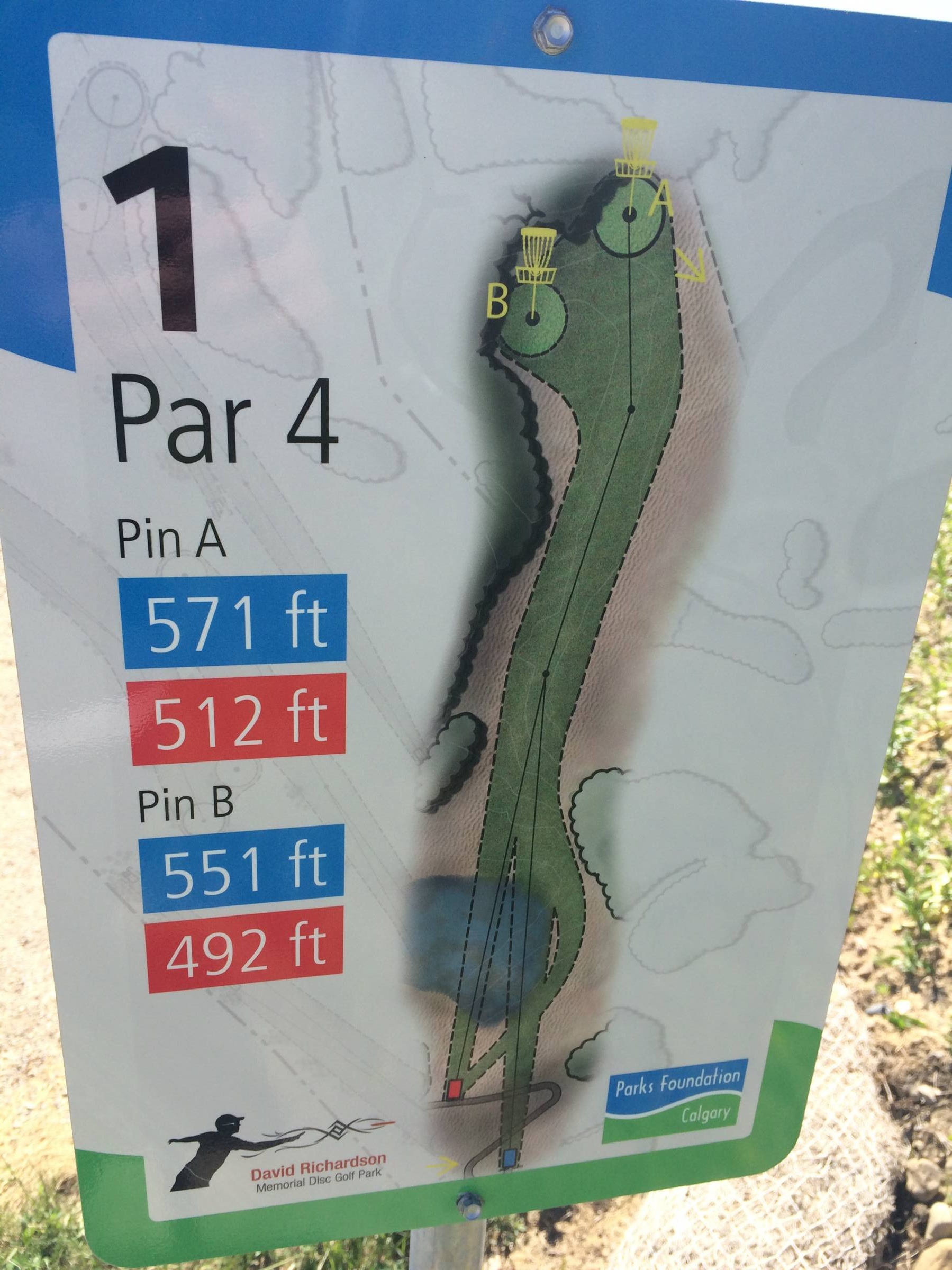 Hole 1 • David Richardsson Memorial Disc Golf Course (Calgary, AB