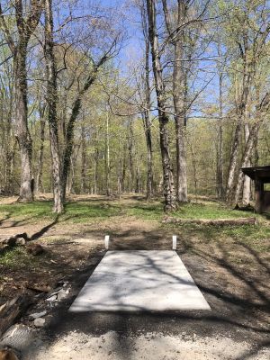 Clark's Run Disc Golf Course, Main course, Hole 3 Tee pad