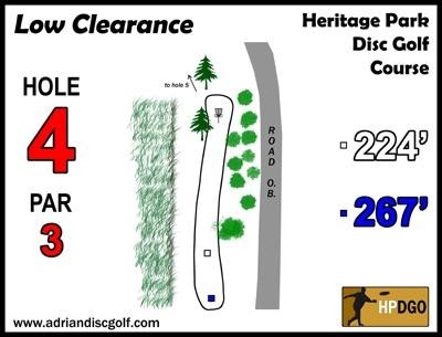 Heritage Park, Heritage Park DGC, Hole 4 Long tee pad