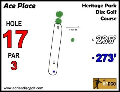 Heritage Park, Heritage Park DGC, Hole 17 Long tee pad