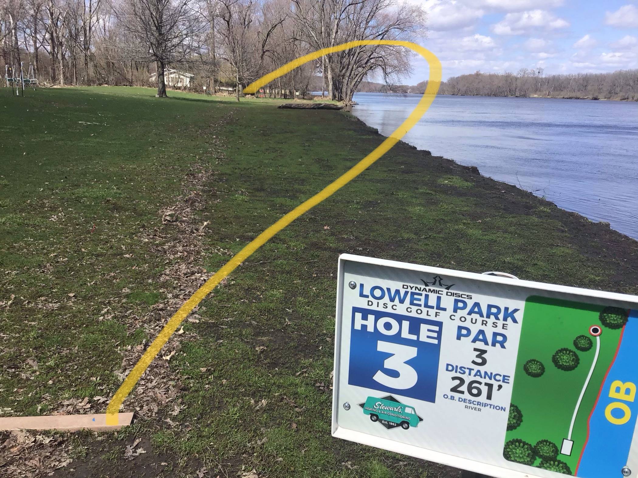 Hole 3 • Lowell Park (Dixon IL) Disc Golf Courses Disc Golf Scene Hole 3 • Lowell Park (Dixon IL) Disc Golf Courses Disc Golf Scene