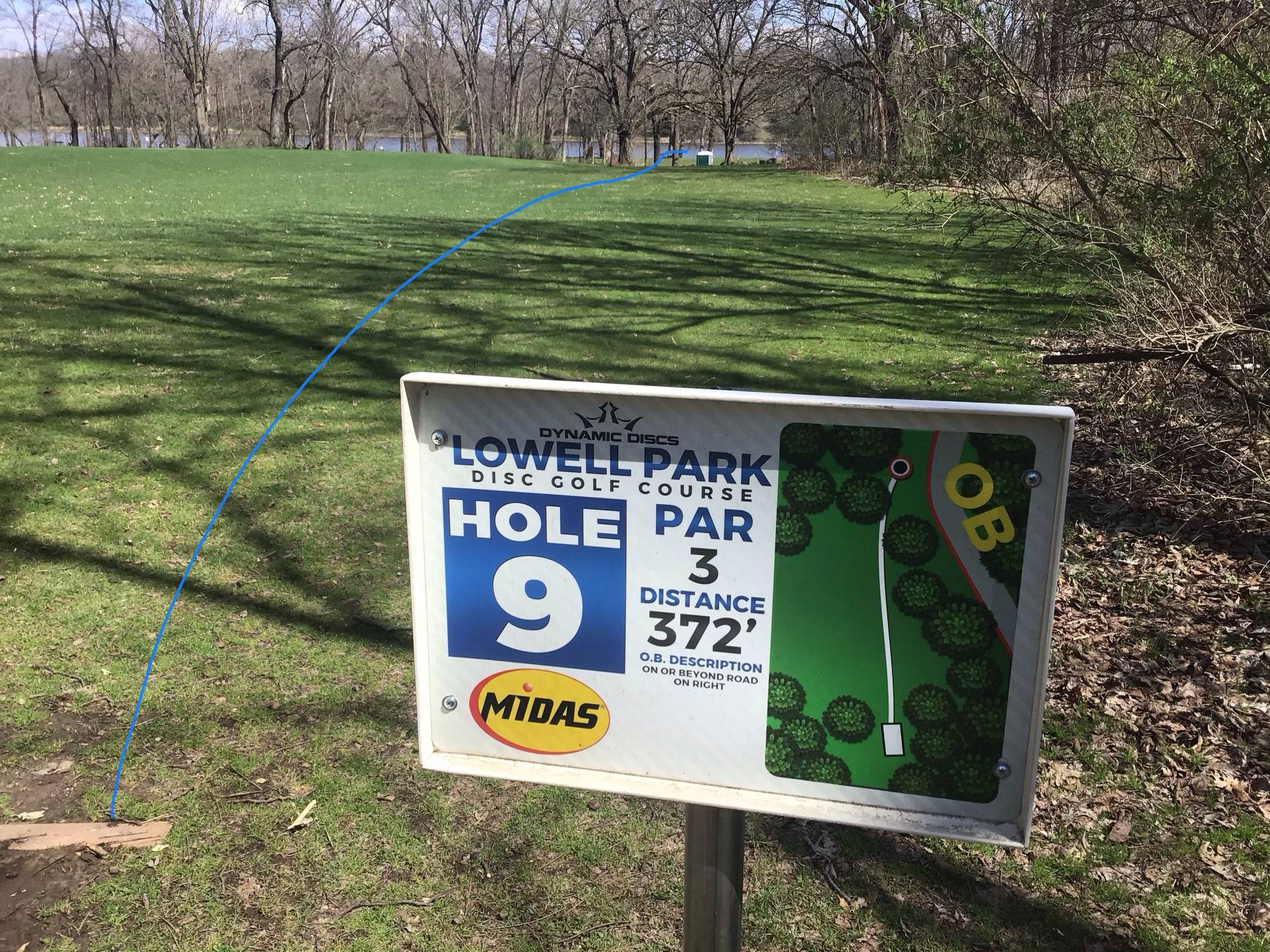 Hole 9 • Lowell Park (Dixon IL) Disc Golf Courses Disc Golf Scene Hole 9 • Lowell Park (Dixon IL) Disc Golf Courses Disc Golf Scene
